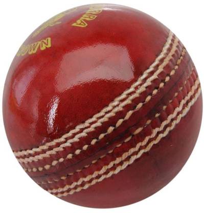 Forever Online Shopping 1 Cricket Leather Ball (Pack of 1, Red)