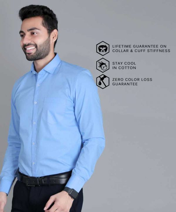 Men Slim Fit Solid Formal Shirt