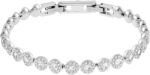 SWAROVSKI Women's Angelic Jewelry Collection, Rhodium Finish, Clear Crystals