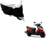 SmartBuy Two Wheeler Cover for Yamaha  (Ray Z, Black, Silver)