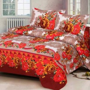 Angel Homes 144 TC Cotton Double Floral Bedsheet