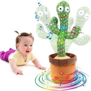 Hunk shopper's Cactus Talking Toy Dancing Cactus Repeats What You Say, Electronic Plush Toy with Lighting ,Singing Cactus Recording and Repeat Your Words for Education Toys, Singing Cactus Toy (120 Cheery Songs Included)  (Green)