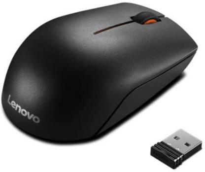 Lenovo 300 Wireless Optical Mouse  (USB 2.0, Black)