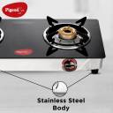 Pigeon Popular 2 Burner Glass Cooktop Glass Manual Gas Stove  (2 Burners)