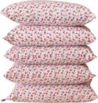 Swikon star Microfibre, Polyester Fibre Floral Sleeping Pillow Pack of 5