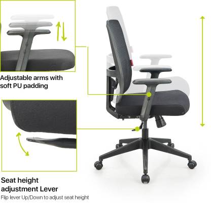 Featherlite Versa MB Mesh Fabric Office Adjustable Arm Chair