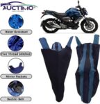 AUCTIMO Two Wheeler Cover for Yamaha  (FZ S V3.0 FI, Blue)