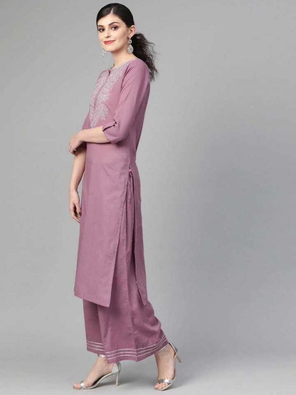 Women Kurta and Pant Set Rayon