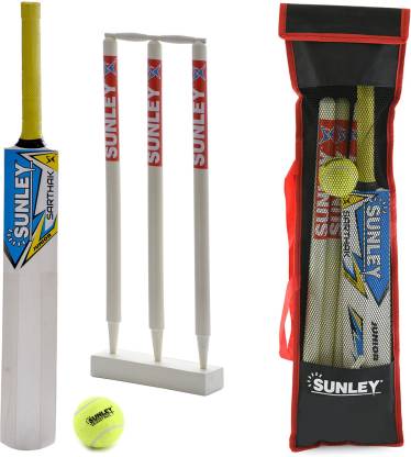 SUNLEY Sarthak Junior Combo Cricket Kit Bat Size: 3 (For 8 Years Kids))