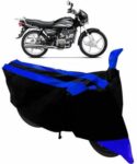 Frap Two Wheeler Cover for Hero  (Splendor Plus, Blue, Black)