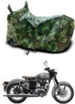 SEBOMGO Two Wheeler Cover for Royal Enfield  (Bullet 350, Green)