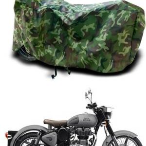 SEBOMGO Two Wheeler Cover for Royal Enfield  (Bullet 350, Green)