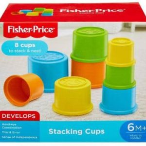 FISHER-PRICE Original Stacking Cups, Colourful Stacking Toys, Develops Hand-Eye Coordination  (Multicolor)